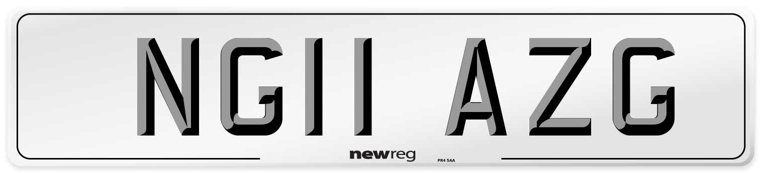 NG11 AZG Number Plate from New Reg